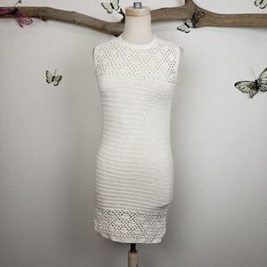 Ryder label Australia white knit and crochet dress